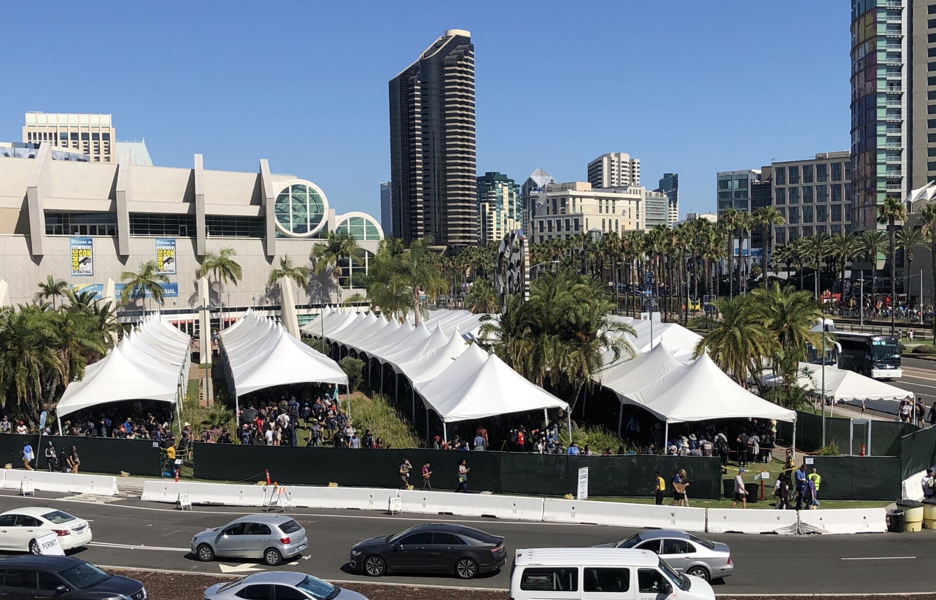 The scene outside San Diego Comic-Con